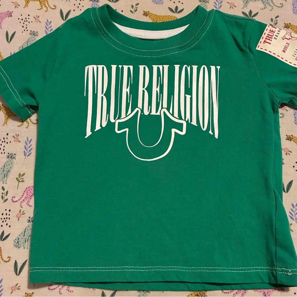 True Religion Kids Teal Short Sleeve Tee for girlies or boys  in perf condition!